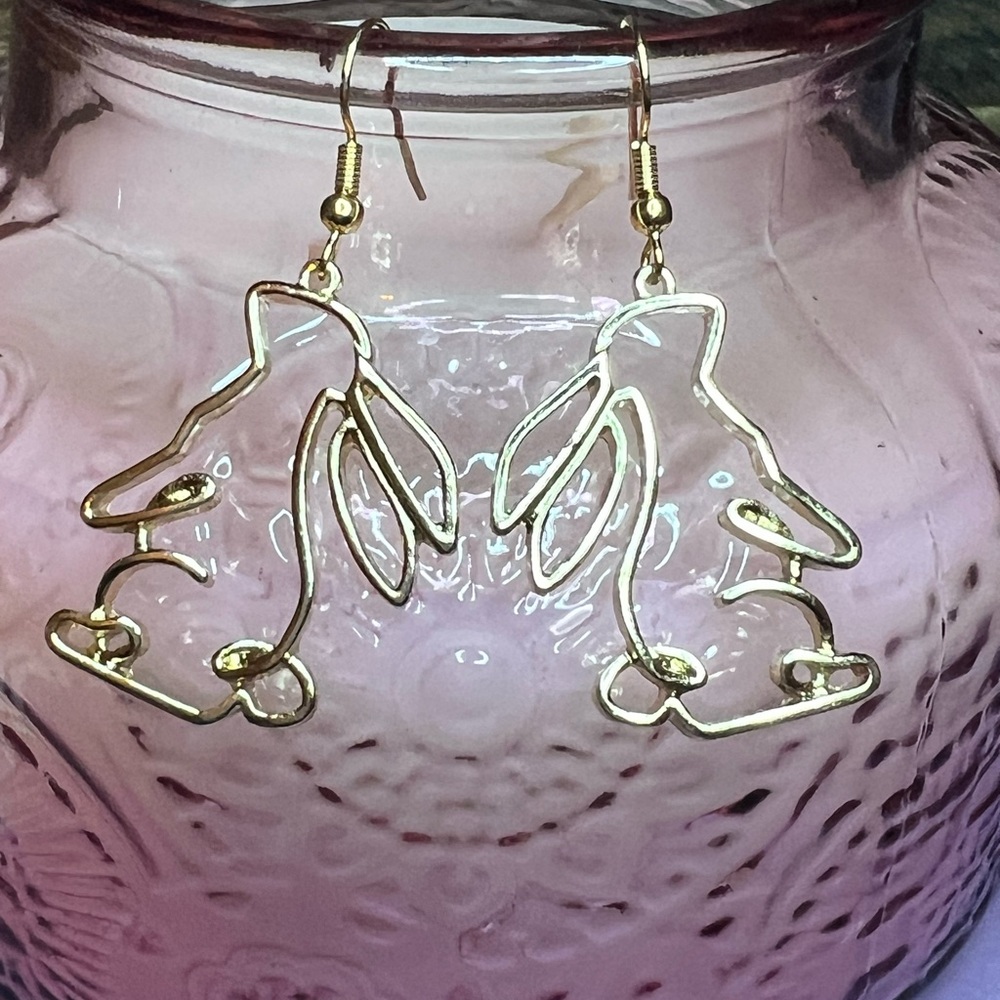 Gold Bunny Earrings